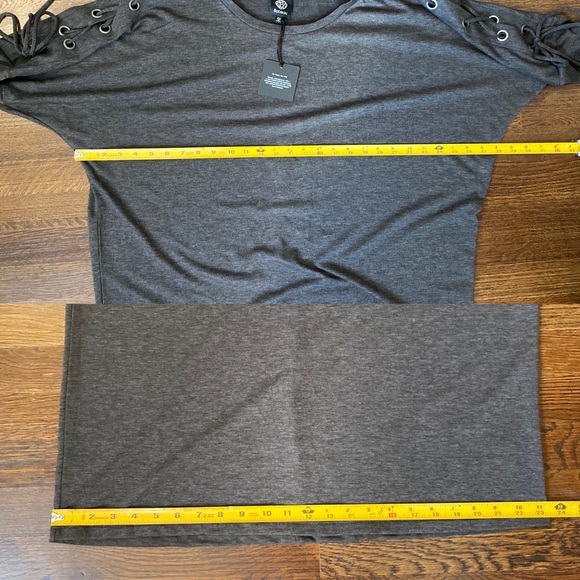 NWT Bobeau Cold Shoulder Gray Knit Sweater Dress 2X - Picture 16 of 16